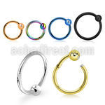 hbcrb pvd plated steel hinged ball closure ring 18g