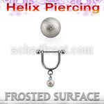 heufo4s steel helix stirrup w dangling 4mm frosted steel ball