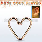 hexhbrs rose gold plated silver fake heart shape helix piercing 