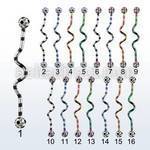 idatfr5a pvd 316l steel industrial zigzag barbell w dotted balls