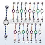 idbtfr5a pvd 316l steel industrial loop barbell with dotted balls