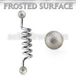 indfo5 steel industrial coil barbell w 5mm frosted steel balls
