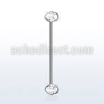 indsh28 316l steel industrial barbell w two heart shaped locks