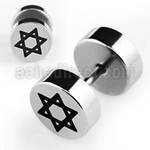 ip18 high polished fake plug with laser edged david star logo