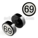 ipls10 black anodized fake plug with 69 logo on one side