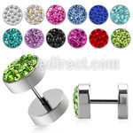 ipmc8 8mm steel fake plug with ferido multi crystals disk