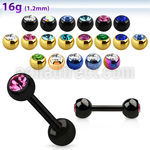 iptjb4 anodized 316l steel fake plug w two 4mm jewel ball