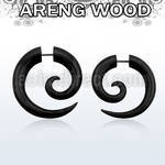 ispar areng wood fake plug in spiral shape