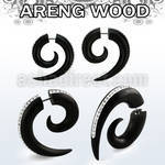 isparf areng wood fake plug in spiral shape multi crystal rim