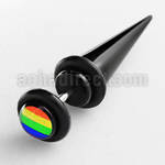 ivtpl3 black acrylic fake taper with rainbow logo o rings