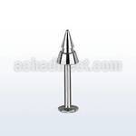 lbcn4e surgical steel labret with 4mm grooved layered cone