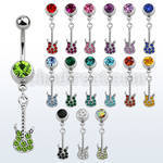 mcd538 steel belly banana, w dangling crystal studded guitar