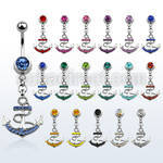 mcd540 316l steel belly banana w 8mm jewel ball anchor
