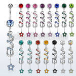 mcd701 steel belly banana, w dangling coil w a small star