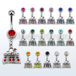 mcdbgc2 316l steel belly banana with dangling hand bag