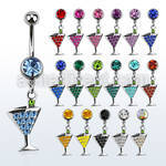 mcdmar2 316l steel belly banana with crystal martini glass