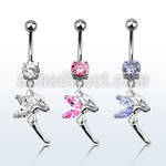 mcdz103 316l steel belly banana with prong cz fairy w cz wing