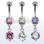 mcdz383 316l steel belly banana w prong cz twin prong set cz