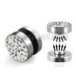 mpmc12 316l steel magnetic fake plug with ferido multi crystal