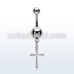 msd757 steel belly banana w plain steel balls w simple cross