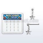 nbds16c box w silver nose bones, w a dangling star