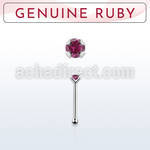 nbpge5 925 silver nose bone w a ruby stone