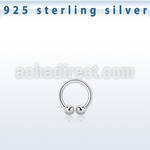 nc6 silver non piercing nose clip with diameter of 6mm