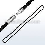 nk5 weaved rubber necklace with high polished pop in clasp