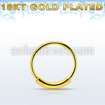 ns01rg sterling silver endless nose hoop with 18k gold plating