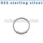 ns02 sterling silver endless nose hoop with diameter 10mm