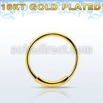 ns02rg gold plated silver endless nose hoop w diameter 10mm
