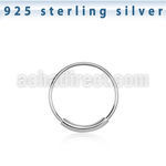 ns03 sterling silver endless nose hoop with diameter 12mm