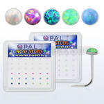 nso15 box w 925 silver nose studs w 1.5mm round synthetic opal