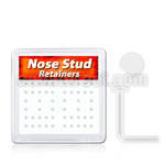 nsrtdbx box w 52 flex nose stud retainer w 2mm flat disk top