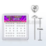 nyhrbxc silver bend it nose studs with heart w center crystal