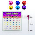 nymtbx silver bend it nose studs with 1 5mm color plated ball