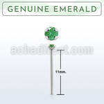 nypge10 925 silver bend it yourself nose stud w a emerald 