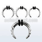 pcp 316l steel septum pincher with ridged ends o rings
