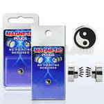 pkmp11 surgical steel magnetic fake plug with yin yang logo