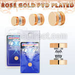 pkmp121 rose gold steel magnetic fake plug no ubber o rings