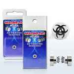 pkmp13 surgical steel magnetic fake plug with biohazard logo