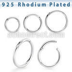 rhsegh16 rhodium plated silver hinged segment ring 16g