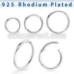 rhsegh18 rhodium plated silver hinged segment ring 18g