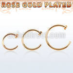 rscln20 rose gold plated silver fake nose clip