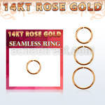 rsel18 solid 14kt rose gold seamless ring, 18g (1mm)