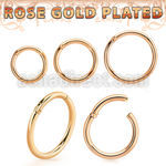 rssegh16 rose gold plated silver hinged segment ring 16g