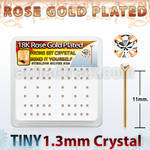 rsyp6xc rose gold plated silver bend it nose stud w 1 25mm top