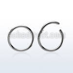 segh20 high polished 316l steel hinged segment ring, 20g