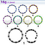 semt16 pvd 316l steel segment ring in zebra stripes 8 10mm