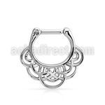 sepv16 high polished steel septum clicker w woven celtic design